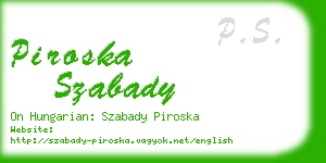 piroska szabady business card